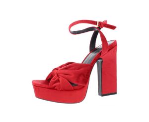 BCBGeneration Womens Chiara Velvet Ankle Strap Dress Sandals