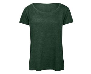 B&C Womens/Ladies Favourite Cotton Triblend T-Shirt (Heather Forest Green) - BC3644