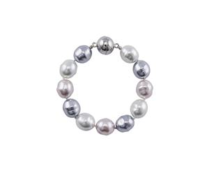 Barcs Baroque Pearl Magnetic Bracelet With Silver-Coloured Plating