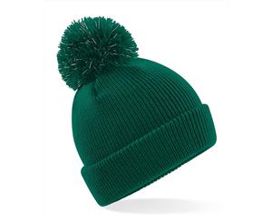 Beechfield Childrens/Kids Reflective Bobble Beanie (Bottle Green) - RW5800