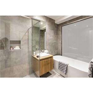 Bellessi 445 x 2600 x 4mm Polymer Bathroom Panel - Silver Ghost