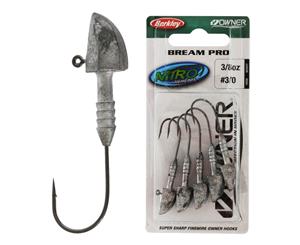 Berkley Nitro Bream Pro 3/0 Jig Head 3/8oz Qty 5