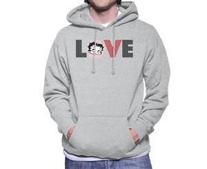 Betty Boop Polka Dot Love Men's Hooded Sweatshirt - Heather Grey