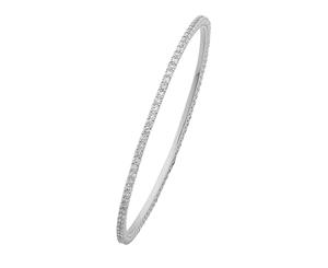 Bevilles Meera Circle of Love Bangle with 3.20ct of Laboratory Grown Diamonds in 9ct White Gold