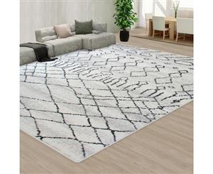 Black Grey Style Pattern Floor Area Abstract Rug Modern Large Carpet