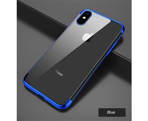 Blue For Apple iPhone XR Premium Slim Plating Shinning TPU Gel case cover