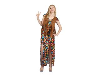 Bristol Novelty Womens/Ladies Flowery Hippie Dress Costume (Multicoloured) - BN1720