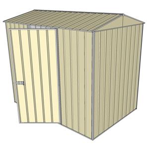 Build-a-Shed 1.5 x 2.3 x 2.3m Single Hinged Side Door Gable Shed - Cream