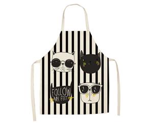 Cartoon Dogs Home Kitchen Cooking Baking Apron - Black