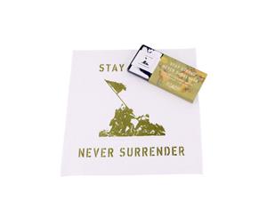 Cgb Giftware Kit Bag Never Surrender Handkerchiefs (Set Of 2) (White) - CB1219