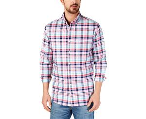 Club Room Mens Plaid Stretch Button-Down Shirt