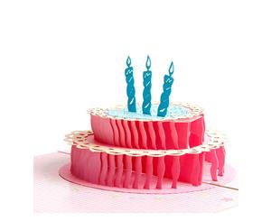 Colorful Birthday Cake 3D Pop up Greeting Card