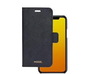 DBRAMANTE 1928 Mode Saffiano Leather Folio Case For iPhone 11 Pro (5.8-Inch) - Night Black