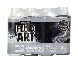 Deco Art - FluidArt Paint Pouring Value Pack 4 pack - Neutral