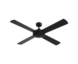 Devanti 52'' 1300mm Ceiling Fan Wall Control 4 Wooden Blades Cooling Fans Black