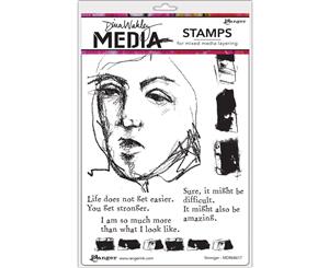 Dina Wakley - Media Cling Stamps 6 inch X9 inch - Stronger