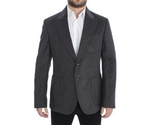 Dolce & Gabbana Gray Silk Two Button Blazer