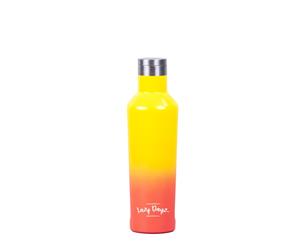 Double Walled 480ml Stainless Steel Water Drink Bottle Insulated Spartan Outdoor Gym Cycling BPA Free Hot Cold 12 Hours Yellow Peach Ombre