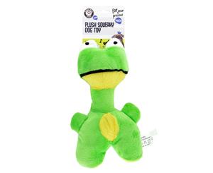 Dudley's World Of Pets Plush Squeaky Frog Toy - Green