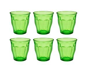 Duralex Set of 6 Picardie Colors Green Tumblers 25cl