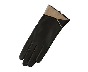 Eastern Counties Leather Womens/Ladies Contrast Cuff Leather Gloves (Beige) - EL211