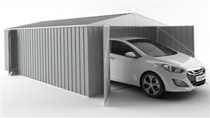 EasyShed 7538 Garage Shed - Gull Grey