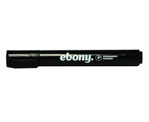 Ebony Permanent Marker Bullet Black (12)