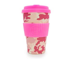 Ecoffee Cup Miss Wasilla with Hot Pink Silicone 14oz