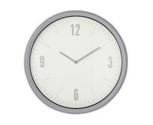 Emporium 50cm Sonny Wall Clock Home Office Wall Hanging Plastic Decor Grey White