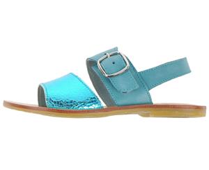 Eureka Girls' Two-Tone Metallic Sandals - Azure Blue