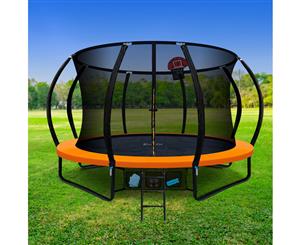 Everfit 10FT Trampoline Round Trampolines Basketball set Kids Mat Net Pad Ladder