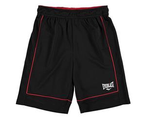 Everlast Boys Basketball Shorts Pants Bottoms Junior - Black/Red