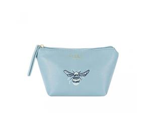 Fable Womens/Ladies Vintage Bee Embroidered Makeup Bag (Blue) - JW109