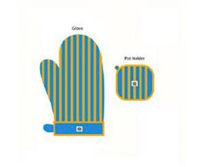 Gold Coast Titans NRL Oven Glove and Pot Holder Set