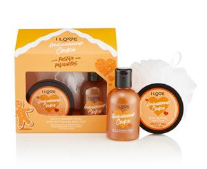 I Love Gingerbread Cookie Festive Favourites Shower Creme Set