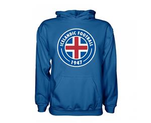 Iceland Core Logo Hoody (Blue) - Kids