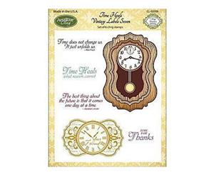 Justrite Papercraft Cling Stamp Set 5.5X8.5 Time Heals 6 Pieces