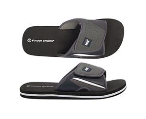 Kenny Raider Sports Mens Groove Sole Adjustable Slide Spendless - Black