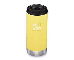 Klean Kanteen TKWide Insulated Drinking Bottle Cafe Cap 12oz - Buttercup