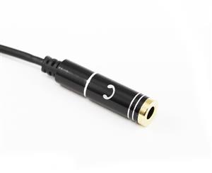 Konix 30CM 3.5MM 4 Pole TRRS to Earphone & Microphone Cable