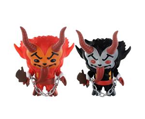 Krampus 5" Vinyl Figure Set of 2 Red and Black