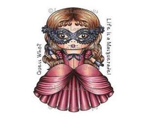 La-La Land Cling Mount Rubber Stamps 4.5In.X3.5In. - Masquerade Marci