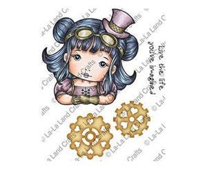 La-La Land Cling Stamps 4.75In. X2.25In. Steampunk Molli