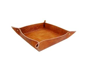 Leather Tray in Camel