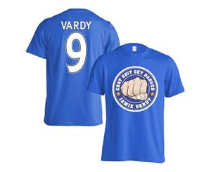 Leicester Vardy Chat Get Banged Logo T-Shirt (Vardy 9) - Blue