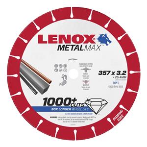 Lenox 357 x 25.4 x 3.2mm Metal Max Diamond Blade