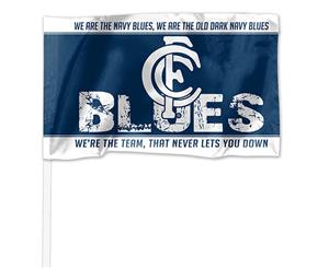 Licensed AFL Carlton Blues KIDS Pole Game Day Flag Banner