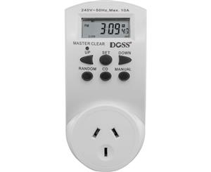 MDT02 DOSS 7Day 24Hrs Mains Digital Timer Electrical Timer-Doss 10 On/Off Programs 7DAY 24HRS MAINS DIGITAL TIMER