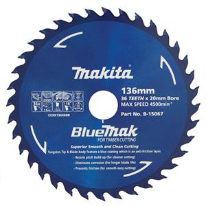 Makita 136mm 36T TCT Circular Saw Blade for Wood Cutting - Cordless Saws - BLUEMAK