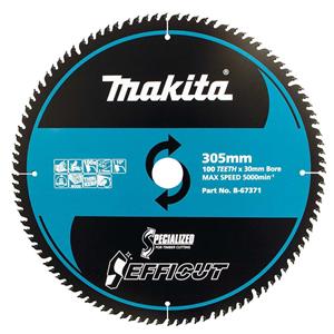 Makita 305mm 100T TCT Circular Saw Blade for Wood Cutting - Mitre Saws - EFFICUT